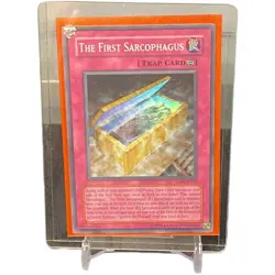 The First Sarcophagus Super Rare Yu-Gi-Ohn Card #AST-101 W/ Top Loader - Image 1
