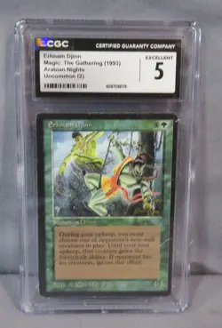 ERHNAM DJINN MTG 1993 Arabian Nights Uncommon Magic Card Grade CGC 5 Excellent - Image 1