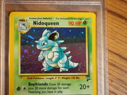 Pokemon 2000 Base 2 Nidoqueen rare holo card, PSA 8 - Image 2