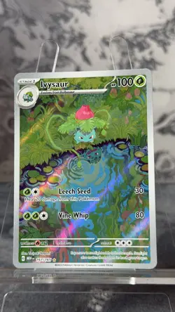 Ivysaur 167/165 Scarlet Violet 151 Illustration Rare Pokemon Card - English - NM - Image 2