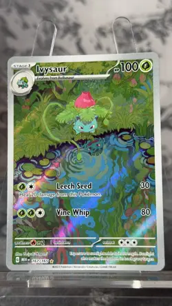 Ivysaur 167/165 Scarlet Violet 151 Illustration Rare Pokemon Card - English - NM - Image 3