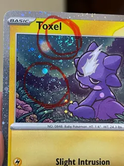 POKEMON TOXEL SVP119 PROMO BLACK STAR COSMOS HOLOFOIL DOUBLE SWIRL NM CARD - Image 2