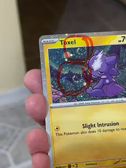 POKEMON TOXEL SVP119 PROMO BLACK STAR COSMOS HOLOFOIL DOUBLE SWIRL NM CARD - Image 3