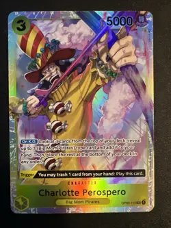 One Piece Card Game Charlotte Perospero OP03-113 SR - Pillars of Strength Eng - Image 1