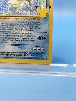 Pokemon TCG Blastoise Holo Rare Card 2/102 Celebrations Classic Collection - Image 5