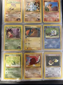 Vintage Pokemon Card Binder Collection Lot 63 Cards - Blastoise WOTC Rare! TCG - Image 3