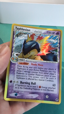Pokemon TCG Typhlosion Holo Dragon Frontiers 12/101 2006 Error Card NM - Image 2