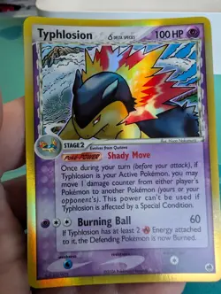 Pokemon TCG Typhlosion Holo Dragon Frontiers 12/101 2006 Error Card NM - Image 3