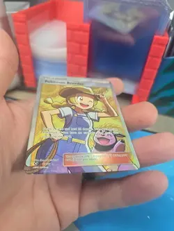 Pokemon Breeder 73/73 Shining Legends Holo Full Art Trainer Pokemon TCG Card - Image 5