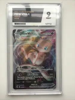 2021 Pokemon Card TCG A Fusion Strike Mew VMax Holo No # 114 ACE Grading Grade 9 - Image 1