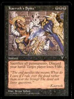 MTG Kaervek's Spite LP Light Play Visions [4419] - Image 1