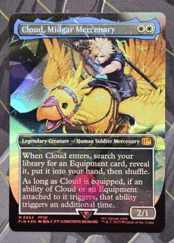 Cloud Midgar Mercenary Chocobo Track Foil Mythic Rare Final Fantasy Mint - Image 1