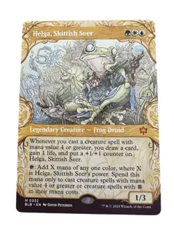 MTG Helga, Skittish Seer Showcase Bloomburrow #332 - Image 1