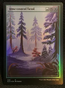 MTG - 1x Snow-Covered Forest - Foil - Secret Lair: PixelSnowLands.jpg NM - Image 1
