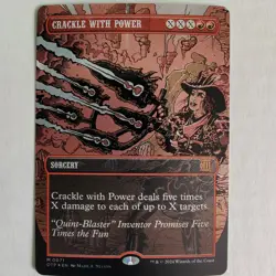 Crackle with Power - Textured Foil Borderless - NM - Breaking News OTP - MTG - Image 1