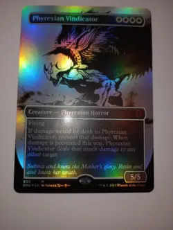 MTG - 1x Phyrexian Vindicator - Phyrexia All Will Be One Showcase Foil - NM - Image 2
