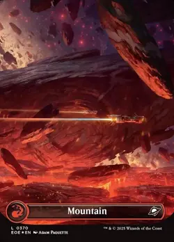 Mountain (0370) x1 1x GALAXY FOIL Borderless Full Art Edge of Eternities NM MTG - Image 1