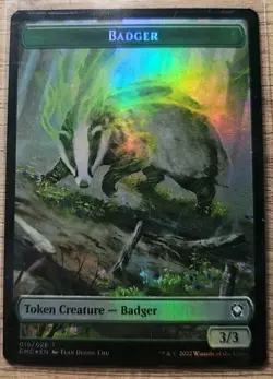 Badger Token / Soldier Token - FOIL - Commander: Dominaria United - NM - Image 1