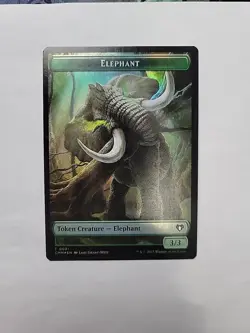 MTG - Spirit / Elephant Token Foil CMM #0031 - Image 1