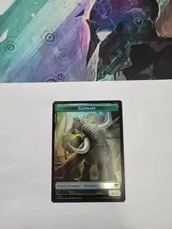MTG - Spirit / Elephant Token Foil CMM #0031 - Image 2