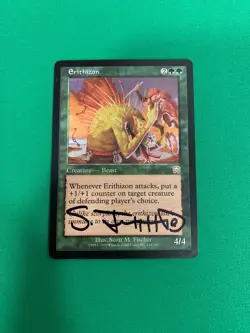 MTG Magic Erithizon Signed Artist Proof x1 Mercadian Masque Fischer - Image 1