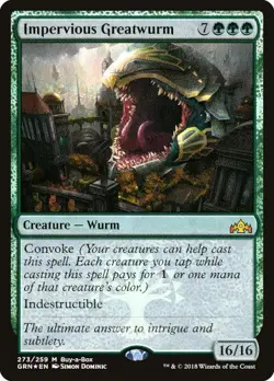 MTG Impervious Greatwurm - Foil Buy-a-Box Promo, Unique & Misc. Promos, Lightly - Image 1