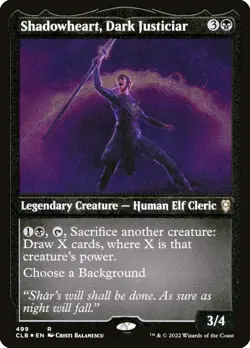 NM Shadowheart, Dark Justiciar (Foil Etched) CLB 499 - Image 1