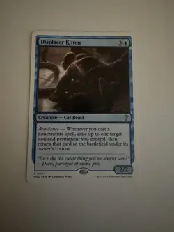MTG Displacer Kitten White Border Mystery Booster 2 Convention Edition #0027 NM - Image 1