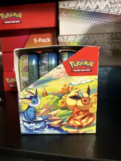 Pokemon Prismatic Evolutions Mini Tin Display Box Full Set 8 Tins - Fast Ship - Image 4