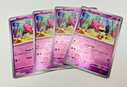 Slowpoke Reverse Holo 057/142 4x x4 Pokemon Cards 2024 Stellar Crown Playset - Image 1