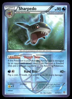 Pokemon Tcg Sharpedo #33 Pokemon Plasma Storm NM - Image 1