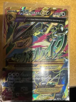 2015 Pokemon XY Ancient Origins M Mega Rayquaza EX 98/98 Full Art Holo Rare LP - Image 1
