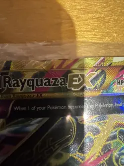 2015 Pokemon XY Ancient Origins M Mega Rayquaza EX 98/98 Full Art Holo Rare LP - Image 4