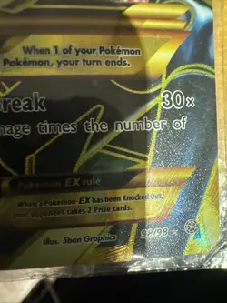 2015 Pokemon XY Ancient Origins M Mega Rayquaza EX 98/98 Full Art Holo Rare LP - Image 5