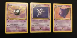 🔥Pokemon TCG Gastly Haunter and Gengar 1st Edition Fossil Non Holo Set!🔥 - Image 1