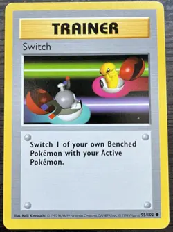 Shadowless Switch 095/102 Pokemon TCG WOTC Base Set NM - Image 1