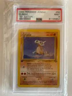 Pokemon TCG Cubone Jungle 50/64 Regular 1st Edition Common PSA 9 - Image 1