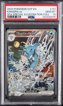 2024 POKEMON SVP EN-SV BLACK STAR PROMO #131 KINGDRA EX PSA 10 - Image 1