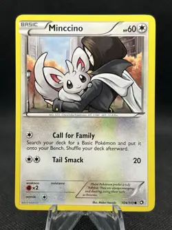 Pokemon TCG Legendary Treasures Minccino Non Holo Common 104/113 NM - Image 1