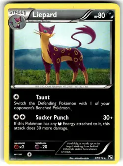 Pokemon TCG Black & White #67/114 Liepard NM - Image 1