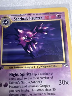 Sabrina’s Haunter 1st Edition Gym Heroes 58/132 WOTC Vintage Pokemon - Image 2