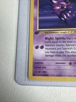 Sabrina’s Haunter 1st Edition Gym Heroes 58/132 WOTC Vintage Pokemon - Image 3