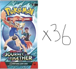 Pokemon TCG Journey Together Sealed 36 Booster Pack Lot Brand New QTY - Image 1