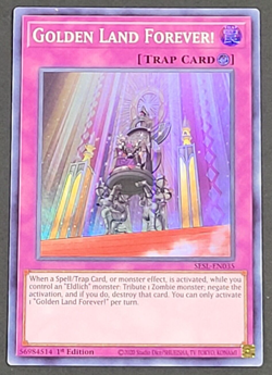 Yugioh TCG - Golden Land Forever - SESL-EN035 - NM/LP - 1st - Super Rare - 2020 - Image 1