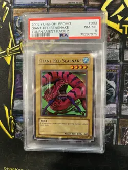G2U YuGiOh Giant Red Seasnake TP2003 Super Rare Tournament Pack PSA 8 - Image 1