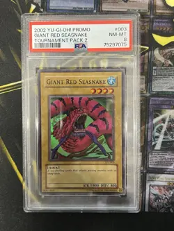 G2U YuGiOh Giant Red Seasnake TP2003 Super Rare Tournament Pack PSA 8 - Image 2