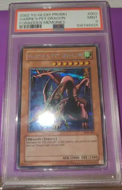 2002 Yu-Gi-Oh Promo Harpie's Pet Dragon FMR-002 PSA 9 - Image 1