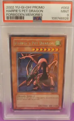 2002 Yu-Gi-Oh Promo Harpie's Pet Dragon FMR-002 PSA 9 - Image 2