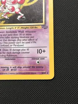 Mr. Mime 6/64 1999 Jungle Unlimited Pokemon Card WOTC Vintage Holo Rare - LP - Image 5