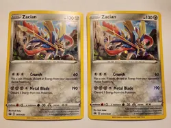 Zacian SWSH033 SWSH: Sword & Shield Promo Cards Holo X2 (2 Card Lot) - Image 1
